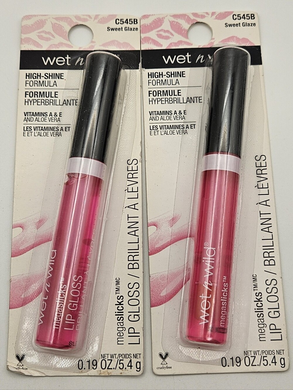 2 Pack Wet n Wild Megaslicks Lip Gloss High Shine Sweet Gaze